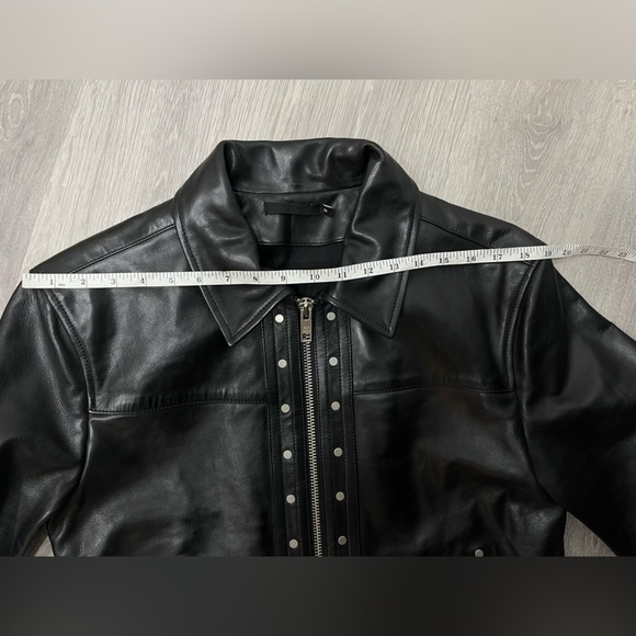 BLK DNM Studded Leather Jacket Black Mens Size M Medium - Picture 15 of 16